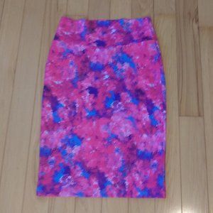 LuLaRoe Vibrant colors pull on  skirt XS barbiecore